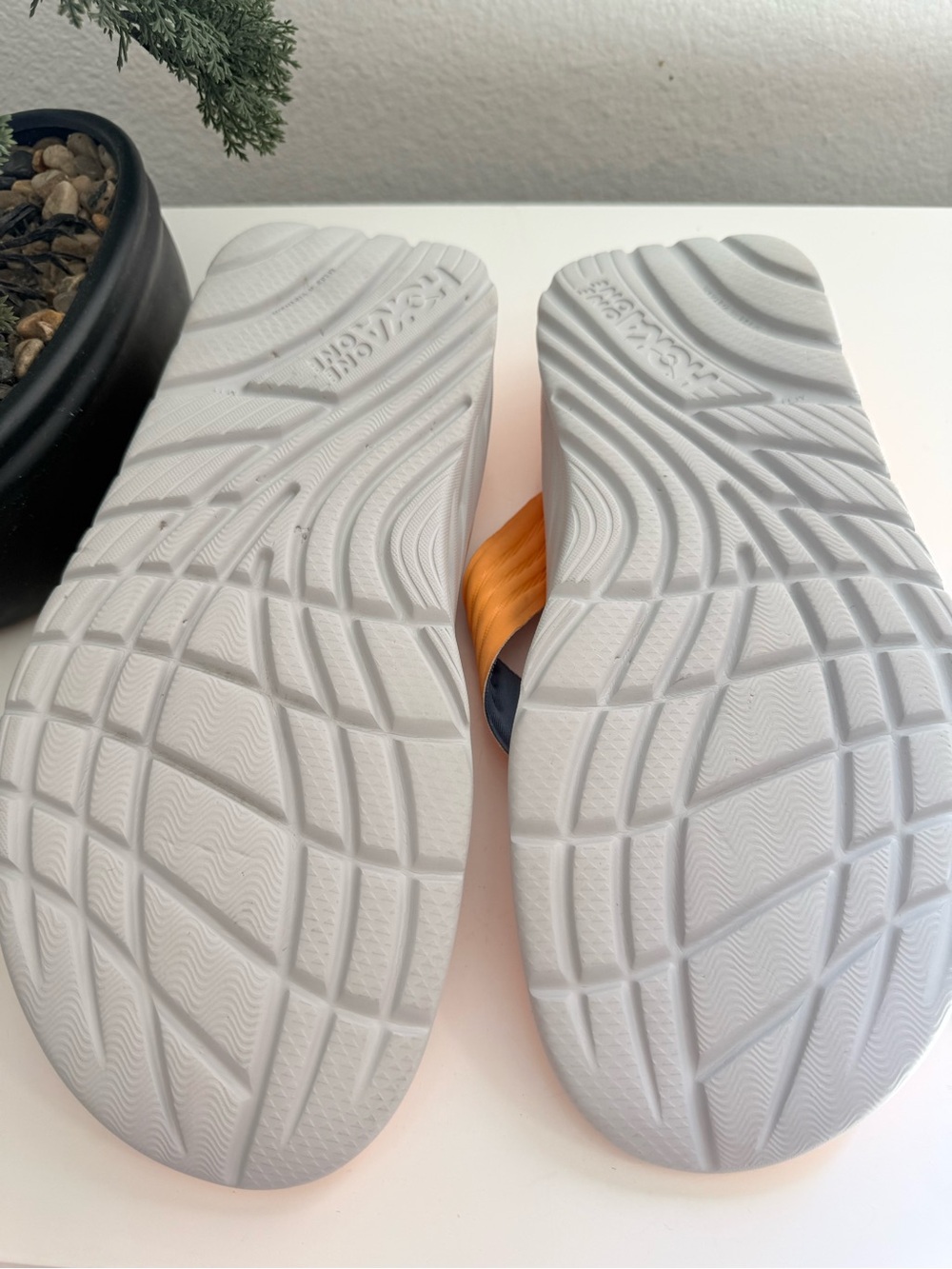 Hoka Ora recovery flip men size 11 orange  and Gray Men’s Thong Sandals - Picture 4 of 5